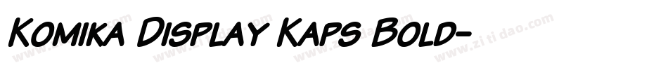 Komika Display Kaps Bold字体转换